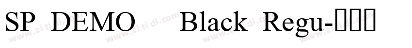 SP DEMO   Black Regu字体转换